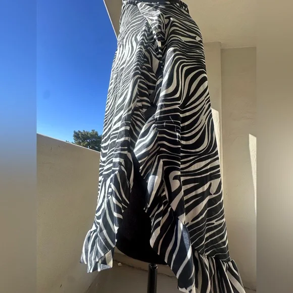 VAL MODE Vintage Zebra Print Lingerie Lounge Set Babydoll Top & Bloomers S